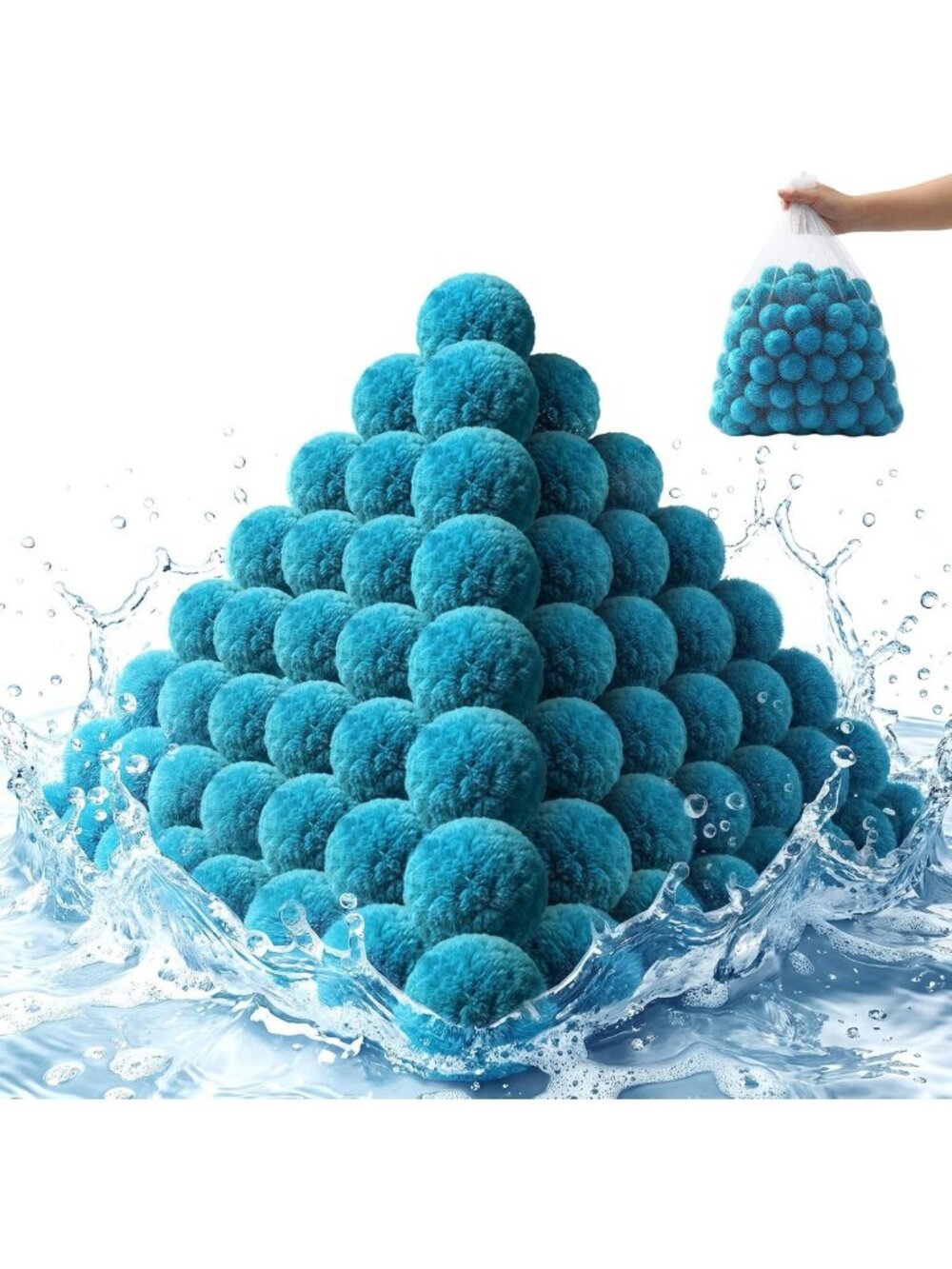 Upgraded Pool Filter Balls 3.1lbs for Sand Filter Pump - Eco-Friendly